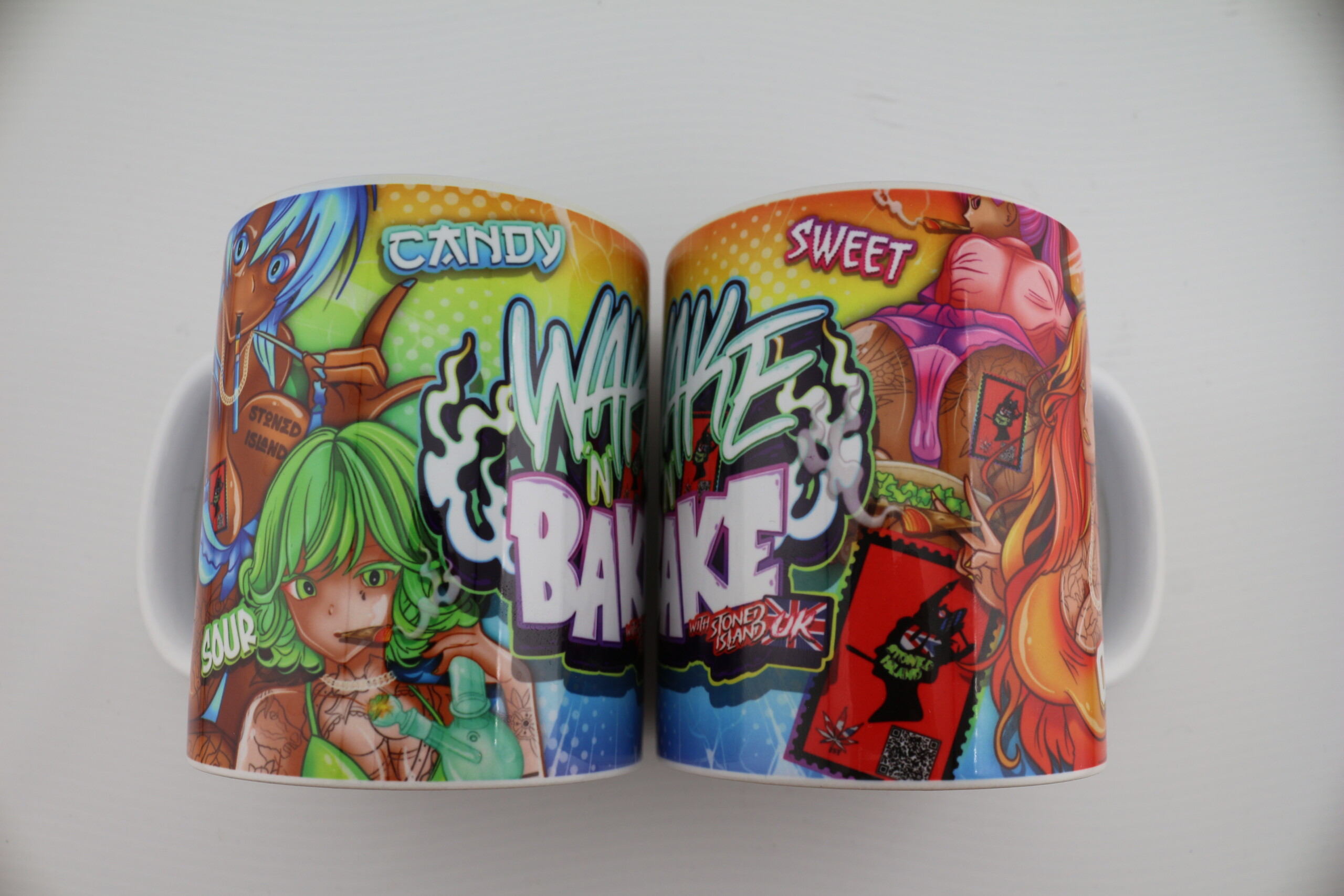Stoned Island UK Wake N Bake Anime Mug