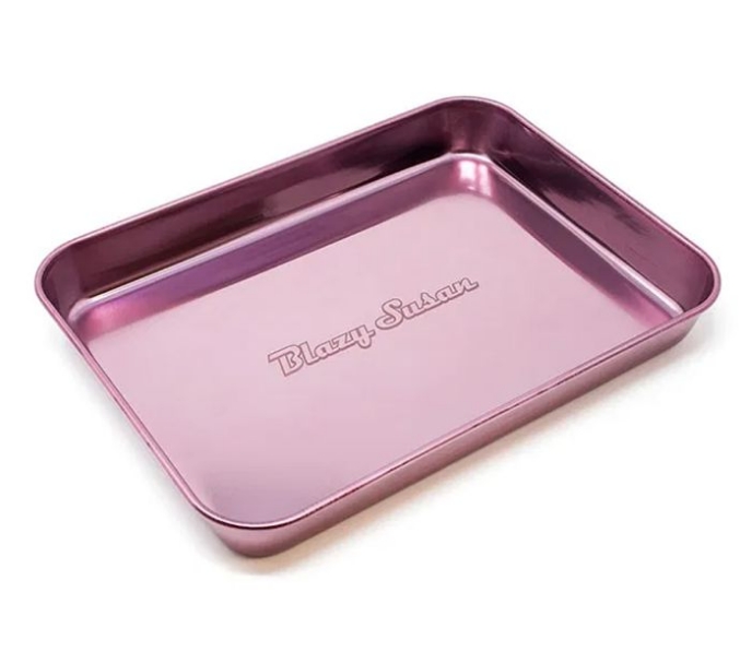 Purple Stainless Steel Rolling Tray by Blazy Susan